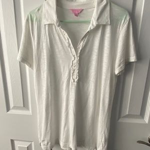 Lilly Pulitzer white tee shirt NWOT Large